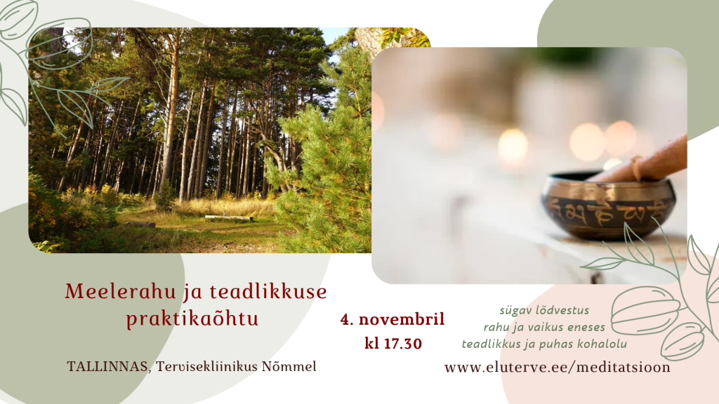 Kolmapäeval, 4. novembril kl 17.30-19.00 Toimumiskoht: Tervisekliinik Nõmmel, Tallinnas, Õie 37. Osalemiseks täida allolev Loe edasi ja registreeru →
The post M